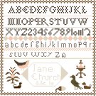 Jane Church Antique 1823 Sampler Reproduction Pattern Chart Graph Jane Church Antique 1823 Sampler Reproduction Pattern Chart Graph