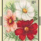 Antique Cosmos Flower Seed Packet Pattern Chart Graph