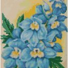 Antique Delphinium Flower Seed Packet Pattern Chart Graph