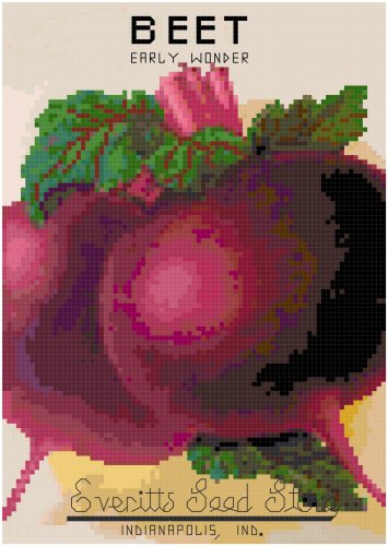 Antique Beet Seed Packet Pattern Chart Graph