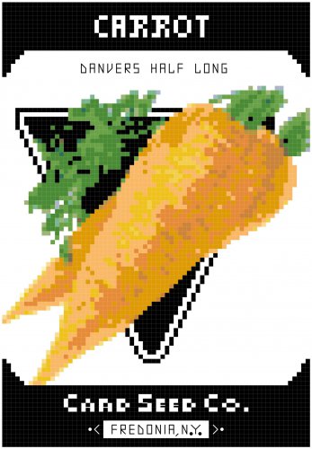 Antique Carrot Seed Packet Pattern Chart Graph