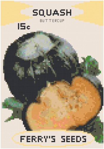 Antique Squash Seed Packet Pattern Chart Graph