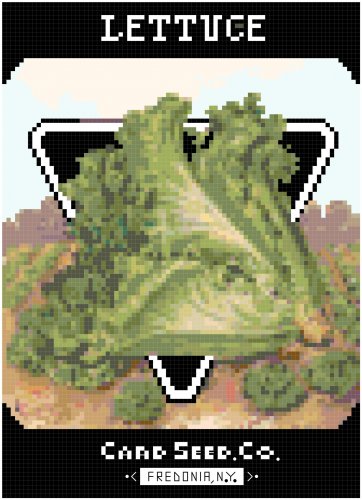 Antique Lettuce Seed Packet Pattern Chart Graph