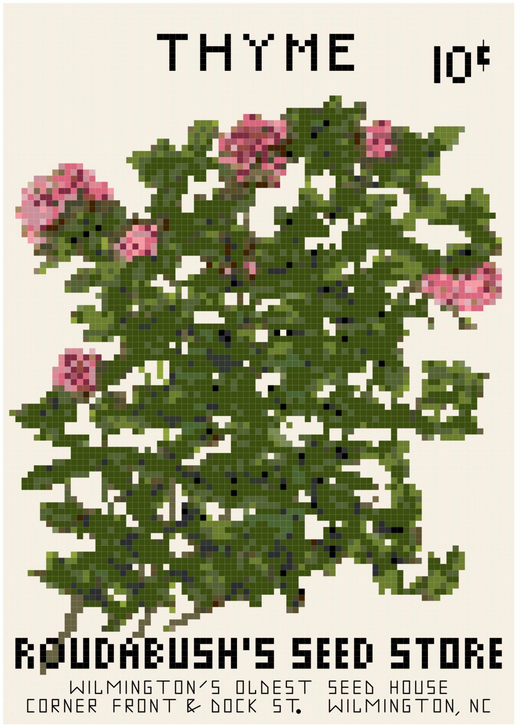 Antique Thyme Seed Packet Pattern Chart Graph