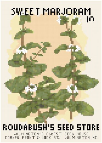 Antique Marjoram Seed Packet Pattern Chart Graph