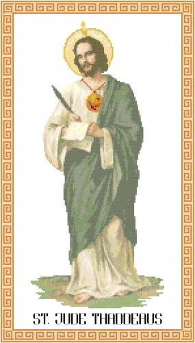 St. Jude Thaddeaus Pattern Chart Graph