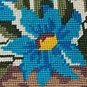 "BLUE DAISIES IN A VASE" Completed Finished Needlepoint