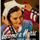 Become A Nurse WWII Poster Cross Stitch Pattern Chart Graph Become A Nurse WWII Poster Cross Stitch Pattern Chart Graph