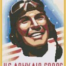 Join the Army Air Corps WWII Poster Cross Stitch Pattern Chart Graph