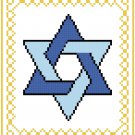 Star of David Cross Stitch Pattern Chart Graph Star of David Cross Stitch Pattern Chart Graph