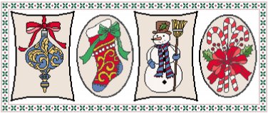 Christmas Tokens Cross Stitch Pattern Chart, Graph