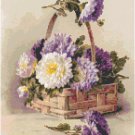 Chrysanthemums in a Basket Cross Stitch Pattern Chart Graph Chrysanthemums in a Basket Cross Stitch Pattern Chart Graph