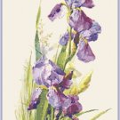 Purple Iris Cross Stitch Pattern Chart Graph Purple Iris Cross Stitch Pattern Chart Graph