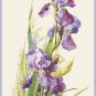 Purple Iris Cross Stitch Pattern Chart Graph