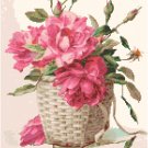 Roses in a Wicker Basket Cross Stitch Pattern Chart Graph Roses in a Wicker Basket Cross Stitch Pattern Chart Graph