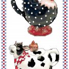 Country Farm Kitchen Teapots Cross Stitch Pattern, Chart, Graph