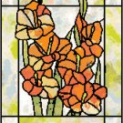 Gladiolus in Stained Glass Cross Stitch Pattern Chart Graph Gladiolus in Stained Glass Cross Stitch Pattern Chart Graph