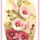 Hollyhocks in Watercolor Cross Stitch Pattern Chart Graph