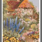 Delphinium Cottage by Raphael Tuck Cross Stitch Pattern Chart Graph