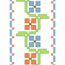 Floral Petals Bookmark Pattern Chart Graph