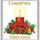 Christmas Greetings Cross Stitch Pattern Chart Graph