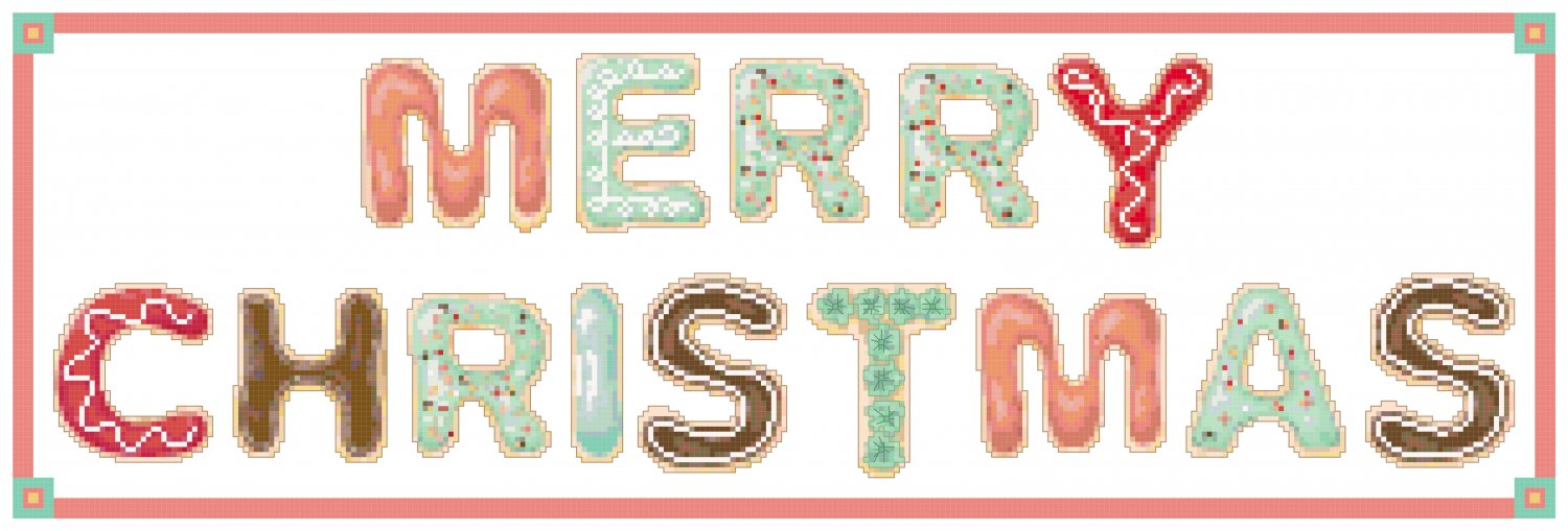 Grandma's Christmas Cookies Cross Stitch Pattern Chart Graph