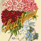D.M. Ferry Antique Seed Catalog 1898 Cover - Pinks Cross Stitch Pattern Chart Graph