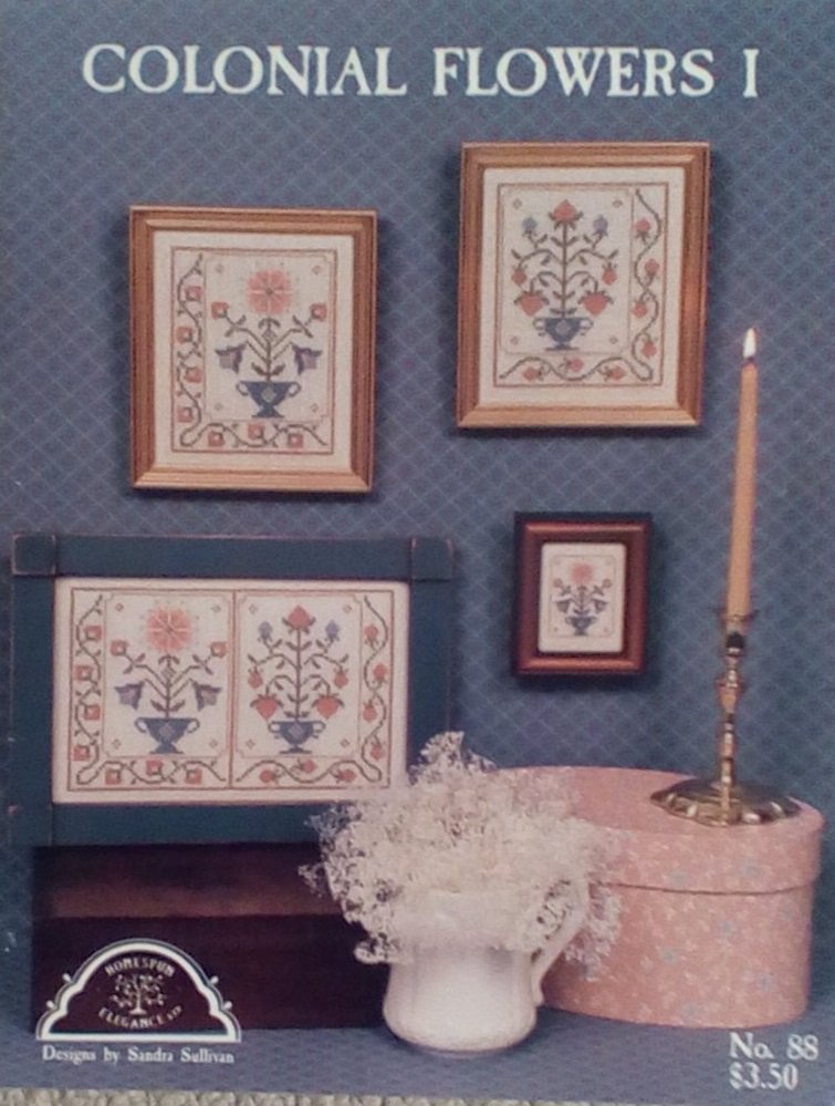 Colonial Flowers I Cross Stitch Pattern Booklet