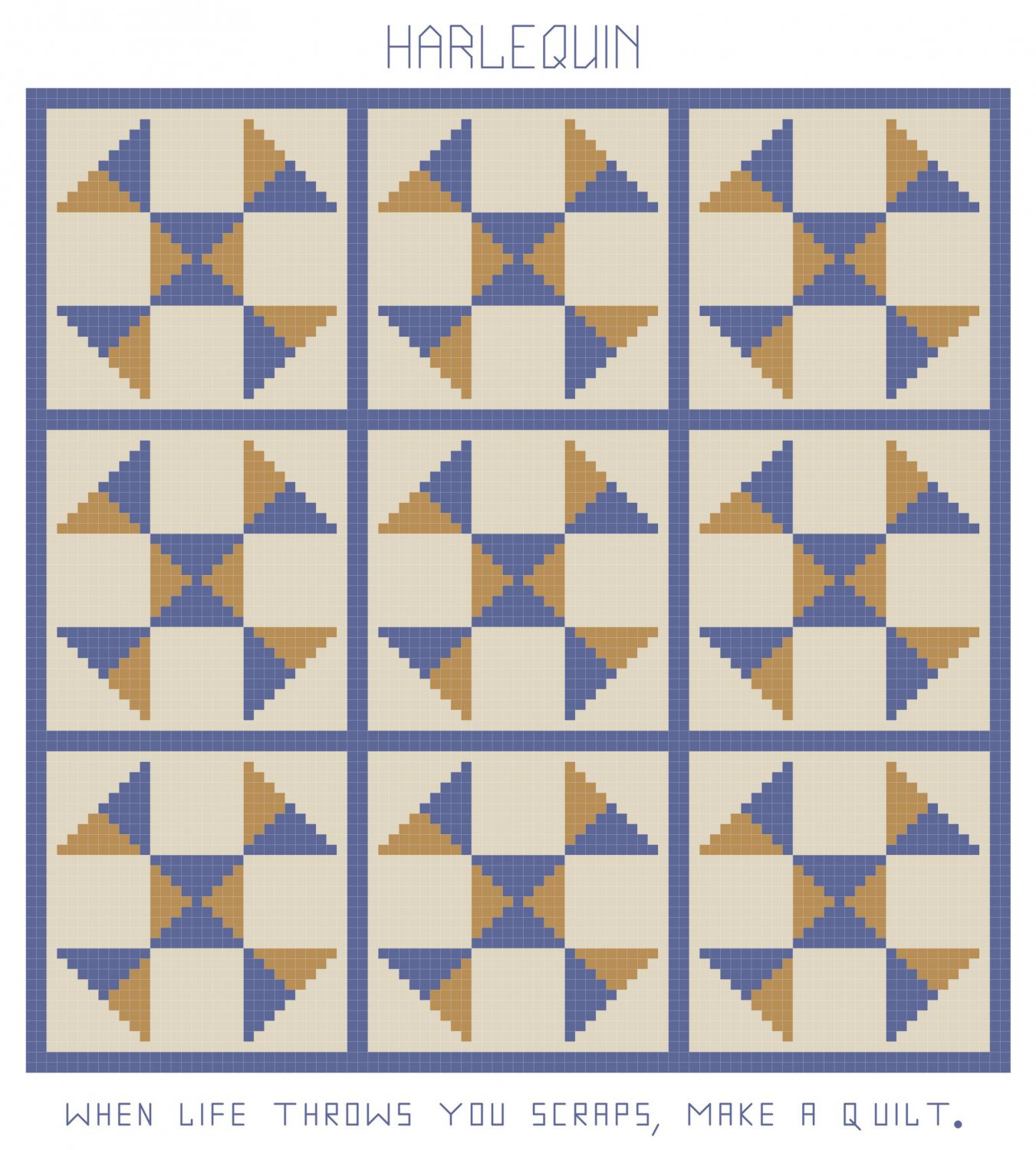 Harlequin Quilt Pattern Chart Graph
