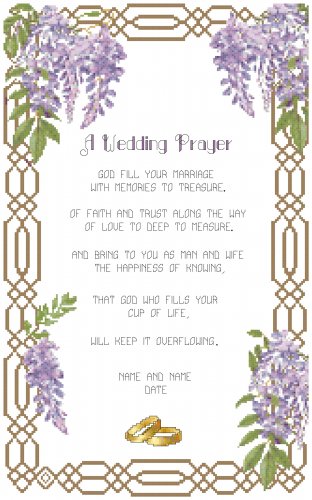 Wisteria Trellis Wedding Sampler Pattern Chart Graph