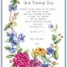 Your Marriage Day Wedding Sampler Pattern Chart Graph