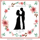 Apple Blossom Bride and Groom Wedding Sampler Pattern Chart Grapn