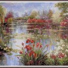 Monet - Waterlily Pond with Iris Pattern Chart Graph