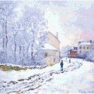 Snow in Argenteuil by Monet Pattern Chart Graph