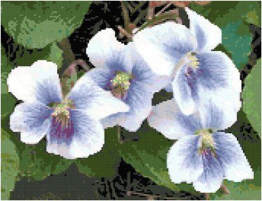 Dainty Spring Violets Pattern Chart Graph
