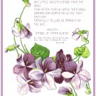 Shy Little Violets with Poem Pattern Chart Graph