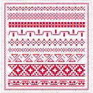Redwork Dutch c. 1900 Sampler Reproduction Pattern Chart Graph
