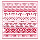 Redwork Dutch c. 1900 Sampler Reproduction Pattern Chart Graph