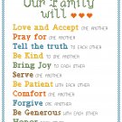 Our Family Will... Sampler Pattern Chart Graph Our Family Will... Sampler Pattern Chart Graph