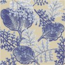 Fern and Leaf Toile Seat or Pillow Top X-Stitch or Needlepoint pattern chart graph