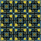Abstract Blocks #2 Seat or Pillow Top X-Stitch or Needlepoint pattern chart graph