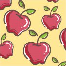Apples Seat or Pillow Top X-Stitch or Needlepoint pattern chart graph