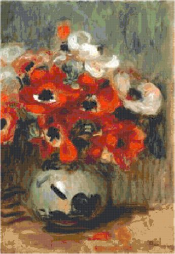 Renoir's Anemonies 1905 Pattern Chart Graph
