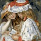Two Sisters Reading 1890 by Renoir Pattern Chart Graph