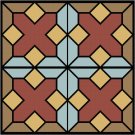 Stained Glass October Seat-Pillow Top X-Stitch or Needlepoint pattern chart graph Stained Glass October Seat-Pillow Top X-Stitch or Needlepoint pattern chart graph