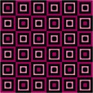 Plum Squared Seat-Pillow Top X-Stitch or Needlepoint pattern chart graph