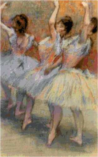 Three Dancers by Edgar Degas Pattern Chart Graph