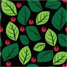 Christmas Berries and Leaves Star or Pillow Top X-Stitch or Needlepoint pattern chart graph