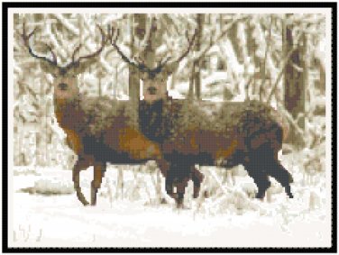 Deer in the Snow Pattern Chart Graph