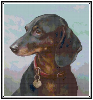 Dachshund Portrait Pattern Chart Graph